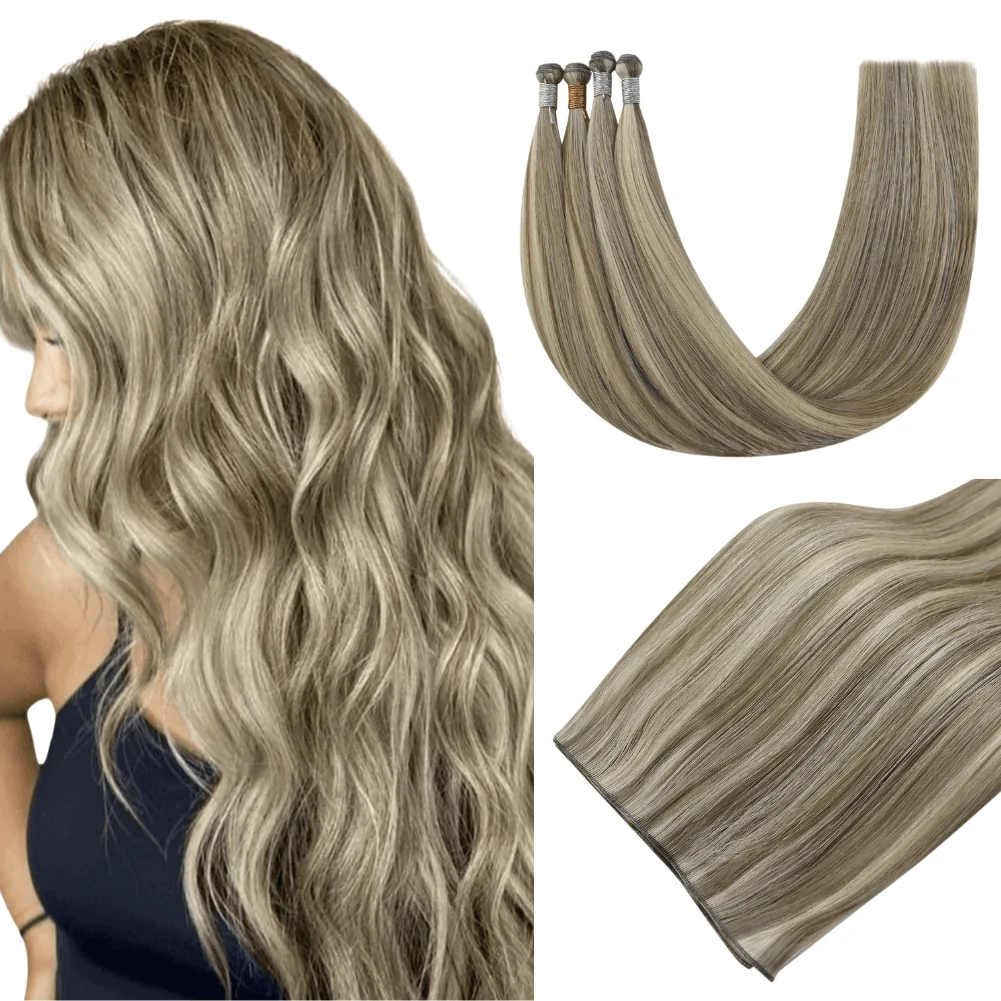 Virgin Genius Weft Hair Extensions Blonde Highlights #P8/60