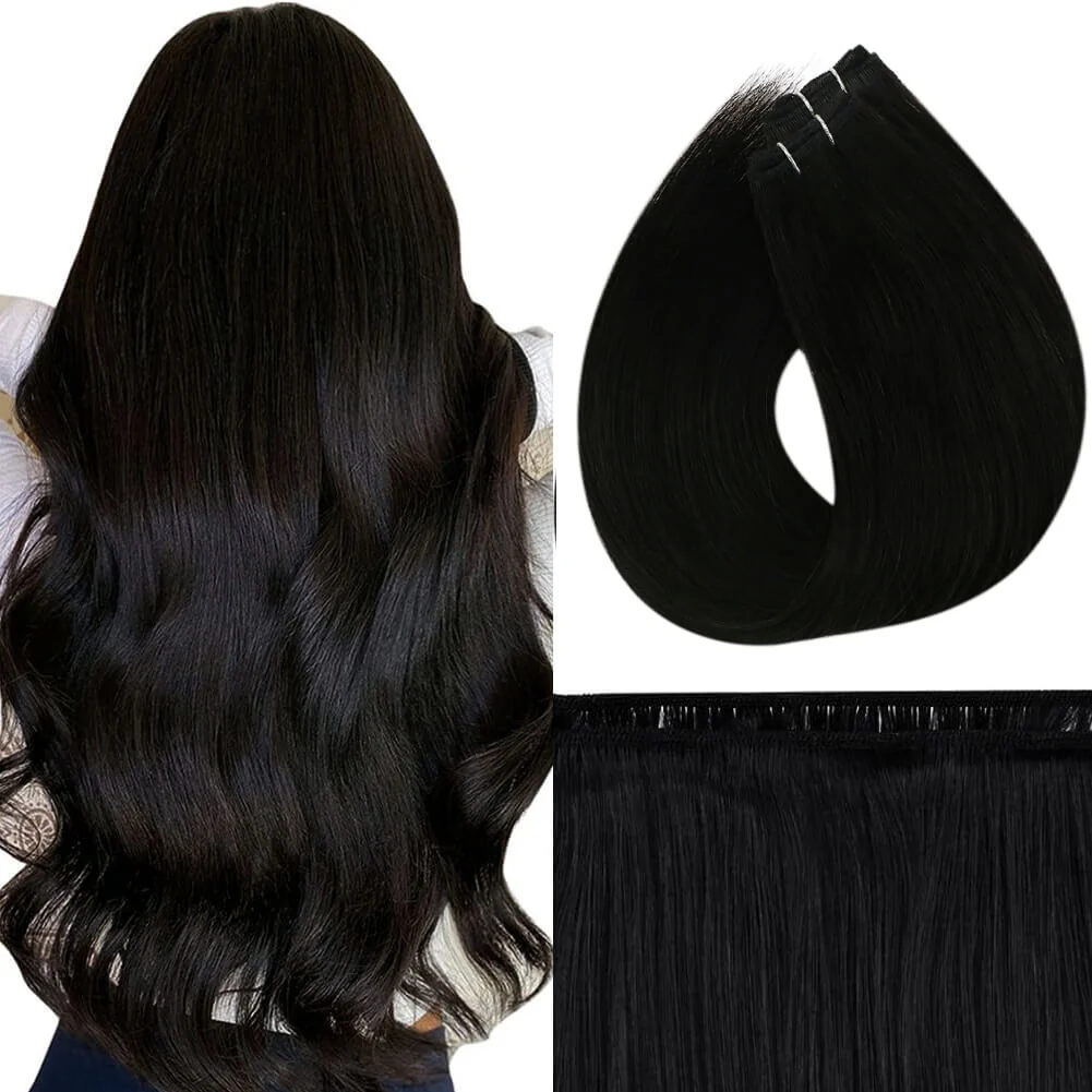 Virgin Machine Weft Hair Extensions Brazilian 100% Human Hair Sew In…
